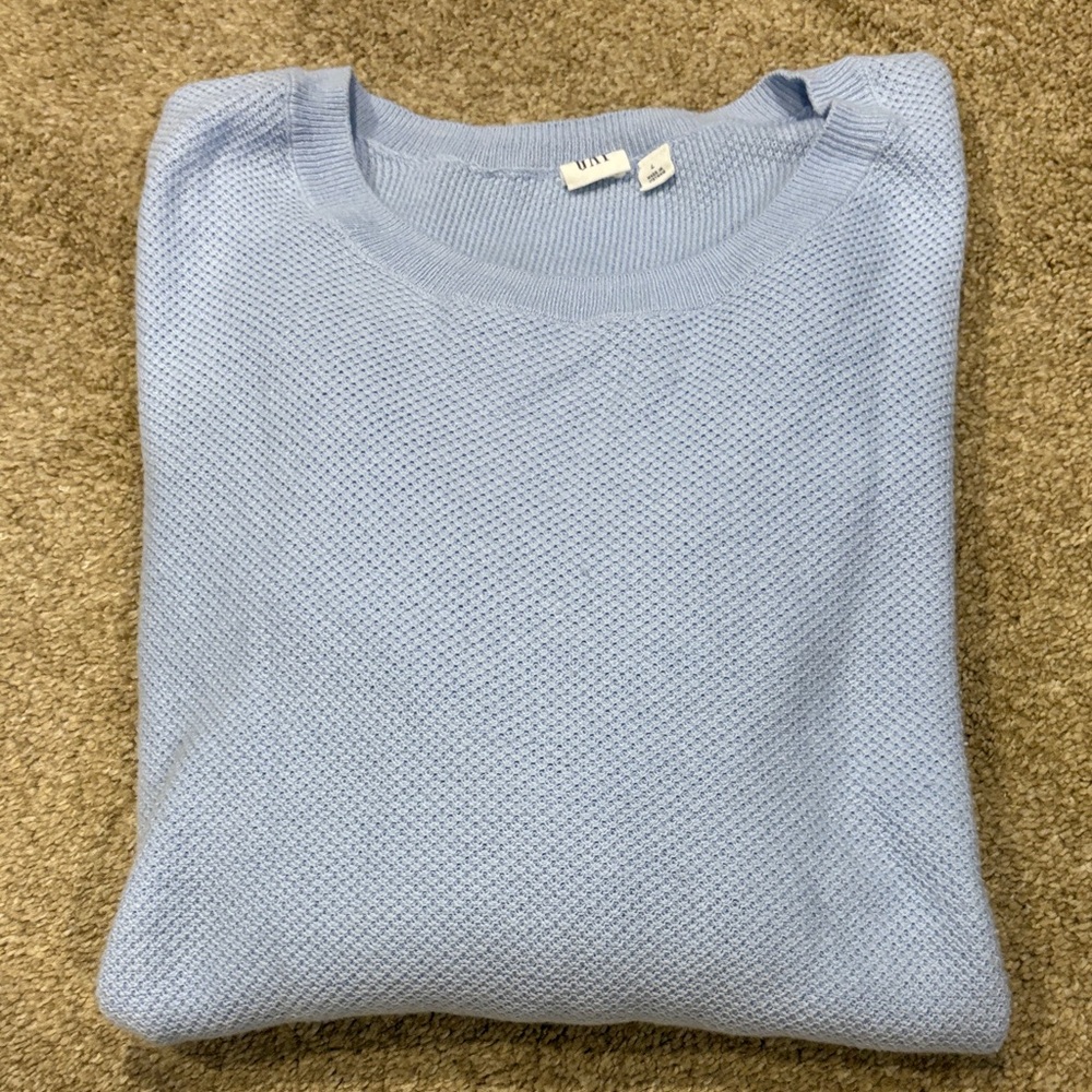 GAP Women's Sky Blue Crewneck Sweater